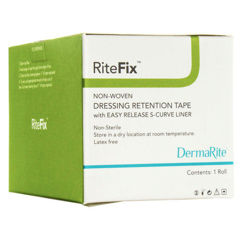 RiteFix Non-Woven Dressing Retention Tape with Liner, 1'' x 11 yd, NonSterile, Sample Pack of 1