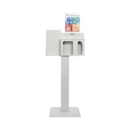 Hygiene Dispensing Station McKesson Floor Stand Quartz Beige 22.3 W X 60.5 H X 17 D Inch Aluminum / Cold Rolled Steel / PETG Plastic 134-105 Each/1 55299 MCK BRAND 1140051_EA