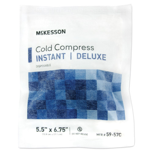 McKesson Deluxe Disposable Instant Cold Pack, Size Small 5.5 x 6.75'', Case of 24