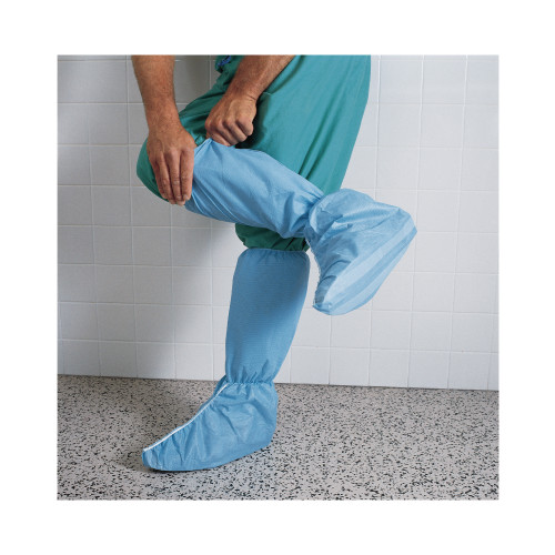 Boot Cover Hi Guard, One Size, Knee High Nonskid Sole, Blue, Nonsterile, 69571, Pack of 50