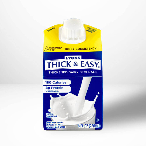 Thickened Beverage Thick Easy Dairy 8 oz. Carton Milk Flavor Ready to Use Honey Consistency 41805 Case/27 27016 Hormel Food Sales 866366_CS Thickened Beverage Thick Easy Dairy 8 oz. Carton Milk Flavor Ready to Use Honey Consistency 41805 Case/27 27016 Hormel Food Sales 866366_CS