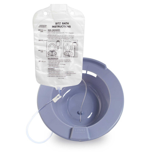 Sitz Bath McKesson Round Gray Plastic 2000 mL Bag Graduated 500 mL Increments up to 2000 mL 146-RTLPC23234 Each/1 69-0675TS MCK BRAND 1103376_EA