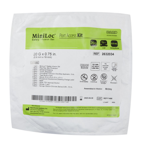 MiniLoc Port Access Kit 20 Gauge 3/4 Inch 8 Inch Tubing Without Port, 2632034, Case of 5
