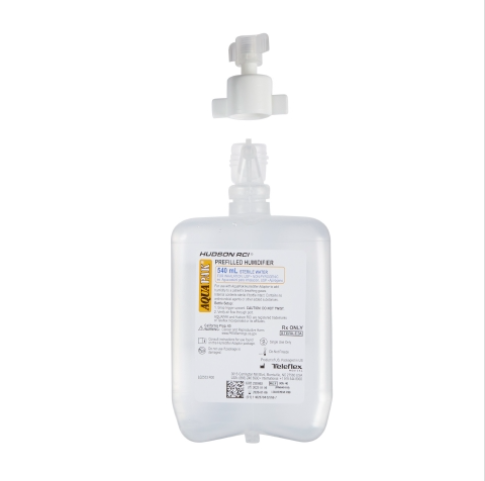 Aquapak Humidifier with Adapter 540 mL Sterile Water Adult / Pediatric, HUD00540, Case of 12