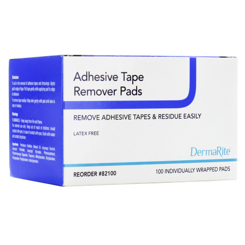 DermaRite Adhesive Remover Wipe 100 per Box Alcohol Based, 82100, Pack of 1