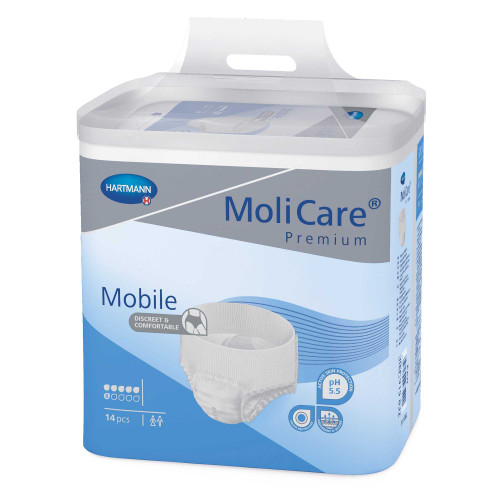 Unisex Adult Absorbent Underwear MoliCare Pull On with Tear Away Seams Small Disposable Moderate Absorbency 915831 Bag/14 6409 Hartmann 881364_BG Unisex Adult Absorbent Underwear MoliCare Pull On with Tear Away Seams Small Disposable Moderate Absorbency 915831 Bag/14 6409 Hartmann 881364_BG