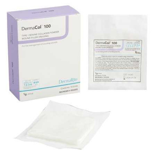 Collagen Powder DermaCol 100 Collagen 1 Gram 00300E Box/10 AS44016 DermaRite Industries 1110964_BX