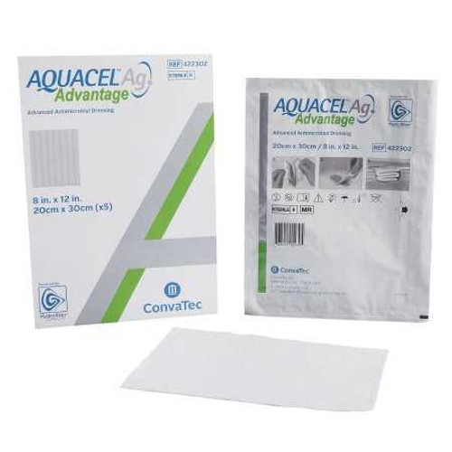 Silver Dressing AquacelAg Advantage 8 X 12 Inch Rectangle Sterile 422302 Each/1 65SN030 Convatec 1128277_EA