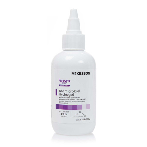 Antimicrobial Hydrogel McKesson PuracynPlus Professional 3 oz. NonSterile 186-6542 Each/1 8140-16-4.5 MCK BRAND 1113215_EA