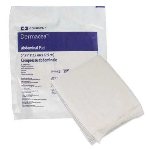 Abdominal Pad Dermacea Nonwoven Fluff 5 X 9 Inch Rectangle NonSterile 6196D Each/1 6034304 Cardinal 566401_EA