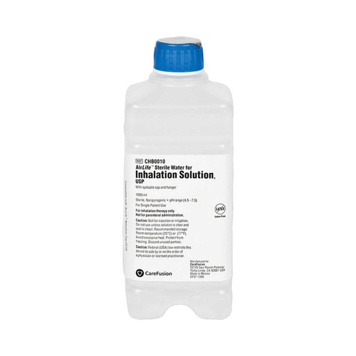 AirLife Respiratory Therapy Solution Sterile Water Solution Bottle 1 000 mL CHB0010 Case/12 11-0891-5 Vyaire Medical 770767_CS