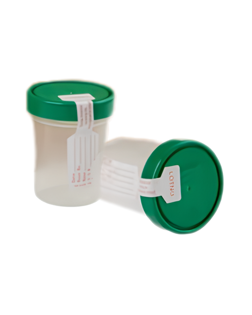 Specimen Container AMSure Plastic 120 mL 4 oz. Screw Cap Patient Information Sterile AS341 Each/1 4A6144 Amsino International 771367_EA
