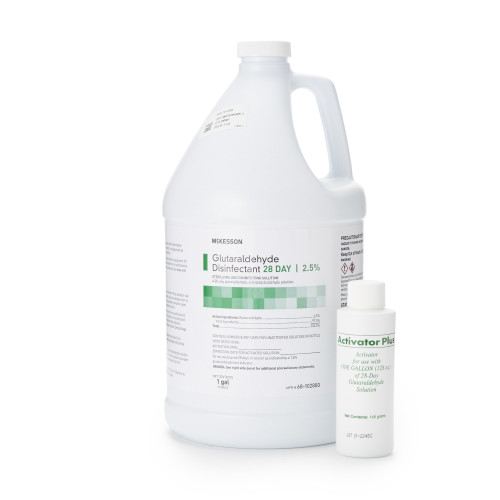 McKesson 28 Day Glutaraldehyde High-Level Disinfectant Activation Required Liquid 1 gal. Jug Reusable, 68-102800, Gallon of 1