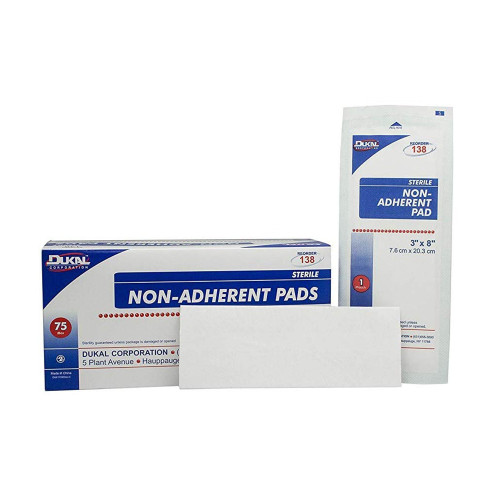 Dukal Non-Adherent Dressing 3 X 8 Inch Sterile 1 per Pack, 138, Case of 600