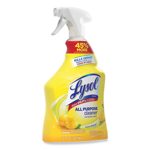 Lysol All Purpose Surface Disinfectant Cleaner Trigger Spray Liquid 32 oz. Bottle Lemon Breeze Scent NonSterile, RAC75352CT, Pack of 1