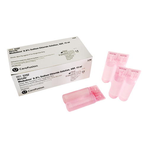 AirLife Modudose Sodium Chloride, Preservative Free 0.9% Solution 15 mL, 5262, Box of 24