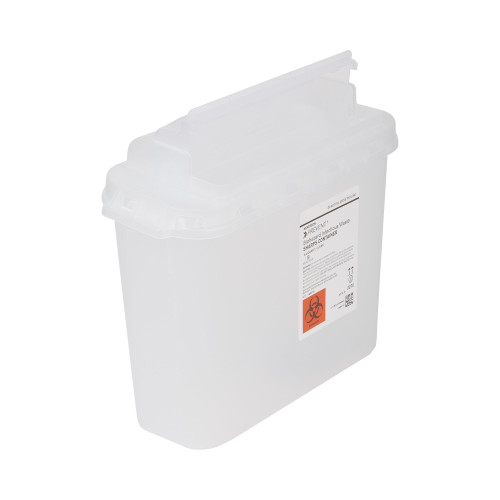 McKesson Prevent Sharps Container Translucent Base 11 H X 12 W X 4-3/4 D Inch Horizontal Entry 1.35 Gallon, 2270, Pack of 1