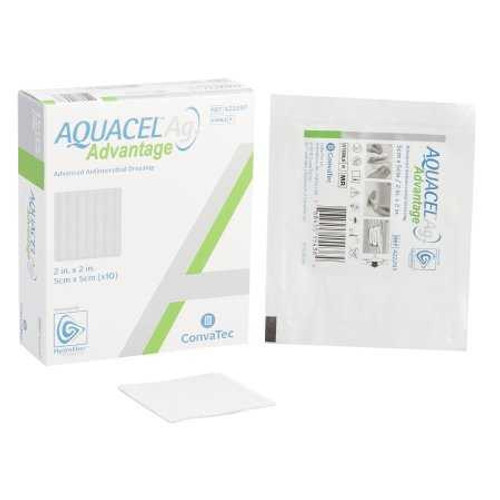 Silver Dressing AquacelAg Advantage 2 X 2 Inch Square Sterile 422297 Box/10 2021A Convatec 1128280_BX