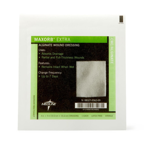 Maxorb Extra Alginate Dressing 4 X 4 Inch Square, MSC7044EP, Pack of 1