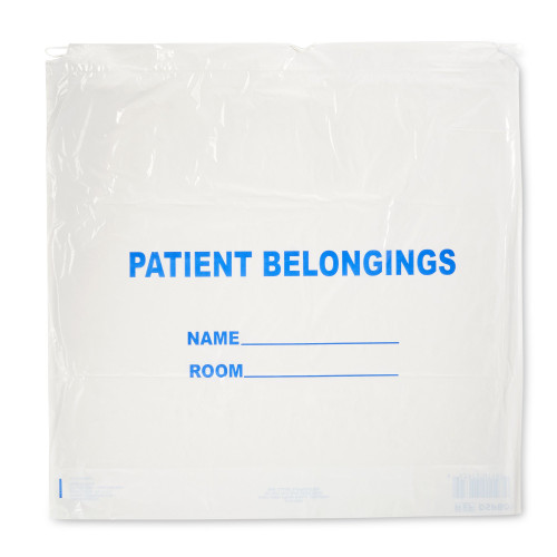 Patient Belongings Bag DawnMist 20 x 20 Inch Polyethylene Drawstring Closure White DSPB01 Pack of 1