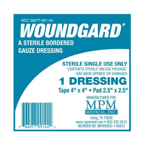 WoundGard Island Dressing 4 X 4 Inch Square Sterile, MP00092C, Bag of 1