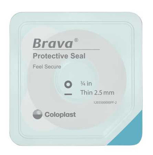 Skin Barrier Ring Brava Thin Mold to Fit Standard Wear Adhesive without Tape Without Flange Universal System Polymer Less than 1-1/8 Inch Opening 1-1/8 W Inch X 2.5 mm 12035 Each/1 70189 Coloplast 1053194_EA