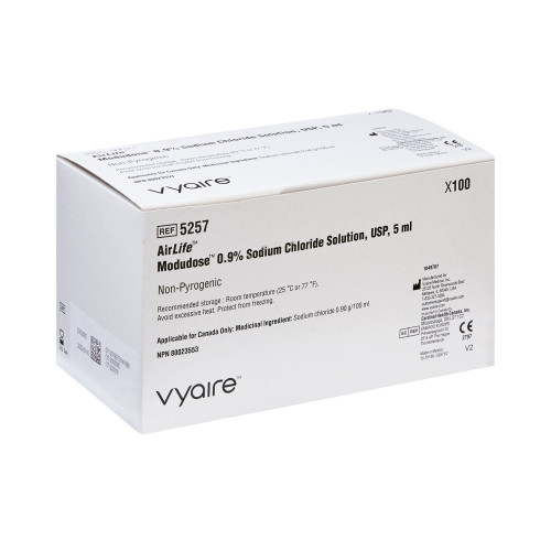 AirLife Modudose Sodium Chloride 0.9% Solution 5 mL, 5257, Pack of 1