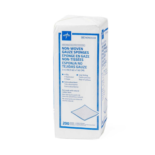 Nonwoven Sponge Avant GauzePolyester / Rayon 4-Ply 3 X 3 Inch Square NonSterile NON25334 Bag/1 2261 MEDLINE 526795_BG