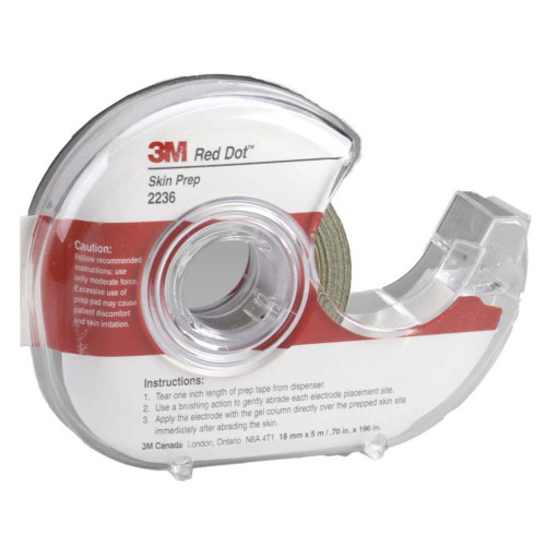 Red Dot Electrode Skin Prep Abrader Tape Tape Dispenser NonSterile, 2236, Roll of 1