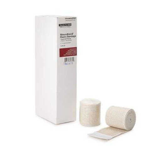 Elastic Bandage McKesson 2 Inch X 4-1/2 Yard Standard Compression Double Hook and Loop Closure Tan NonSterile 80858 Case/50 1175 MCK BRAND 1067832_CS