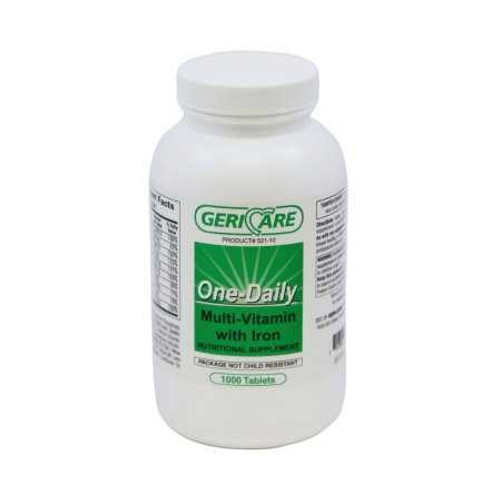 Multivitamin Supplement with Minerals Geri-Care Tablet 1000 per Bottle 521-10-GCP Case/12 R3H01-650 MCK BRAND 576372_CS