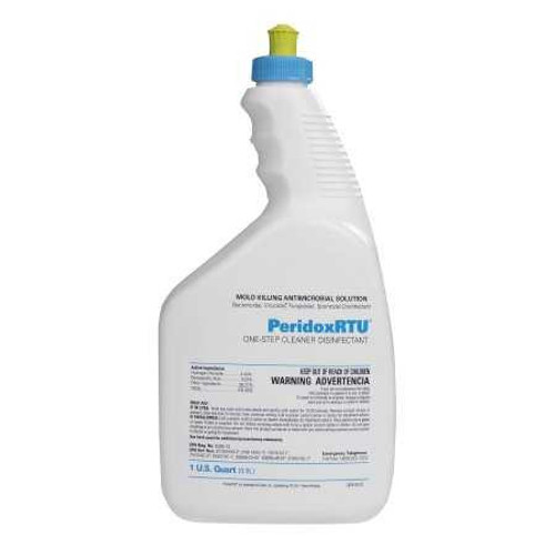 PeridoxRTUSporicidal Surface Disinfectant Cleaner Peroxide Based Manual Pour Liquid 32 oz. Bottle Vinegar Scent Sterile CR85335IR Case/6 211133 Connecticut Clean Room 1137904_CS