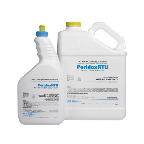PeridoxRTU Sporicidal Surface Disinfectant Cleaner Peroxide Based Manual Pour Liquid 32 oz. Bottle Vinegar Scent Sterile, CR85335IR, Case of 6