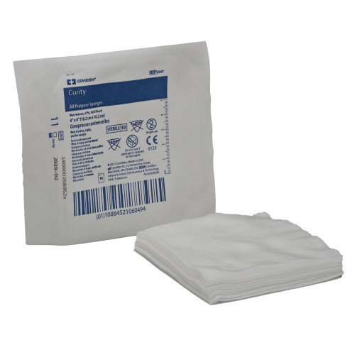 Curity Nonwoven Sponge 4 X 4 Inch 4-Ply Sterile 10 per Pouch, 8047-, Transaction of 10