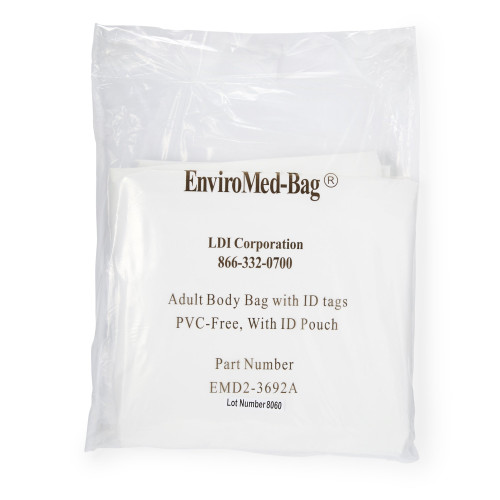 Post Mortem Bag EnviroMed-Bag 36 W x 92 L Inch One Size Olefin Film Zipper Closure, Envelope Style EMD2-3692A Pack of 1