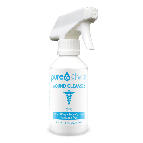 Pure&Clean Wound Cleanser 8 oz. Spray Bottle NonSterile Antimicrobial, 852421007027, Box of 12
