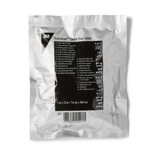 Padded Splint 3M Scotchcast Quick Step Double Sided Felt 3 X 12 Inch Felt / Fiberglass White 75312 Case/10 55566AMD 3M 1193018_CS