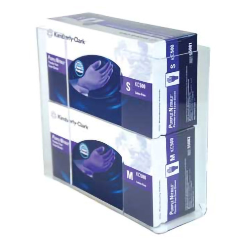 Glove Box Holder Horizontal Mounted 2-Box Capacity Clear 3-1/2 X 9-1/2 X 11 Inch Acrylic, CCG2061281, Pack of 1