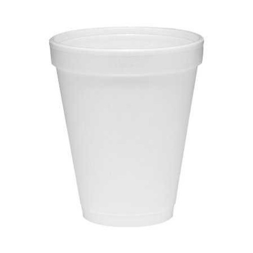 Drinking Cup Dart 10 oz. White Styrofoam Disposable 10J10 Sleeve/25 MSC1505 RJ Schinner Co 653464_SL