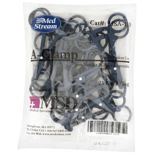 Tubing Clamp McKesson 4-7/8 Inch Length Plastic MSA-110 Case/100 CLAS2302-2L McKesson Medical Surgical 1139198_CS