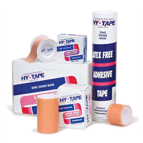 Medical Tape Hy-Tape Waterproof Zinc Oxide Adhesive 1-1/2 Inch X 5 Yard Pink NonSterile 15LF Box/8 413120 Hy-Tape International 683236_BX