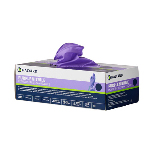 Exam Glove Purple Nitrile X-Small NonSterile Nitrile Standard Cuff Length Textured Fingertips Purple Chemo Tested 55080 Case/1000 10-1091 O&M Halyard Inc 365059_CS