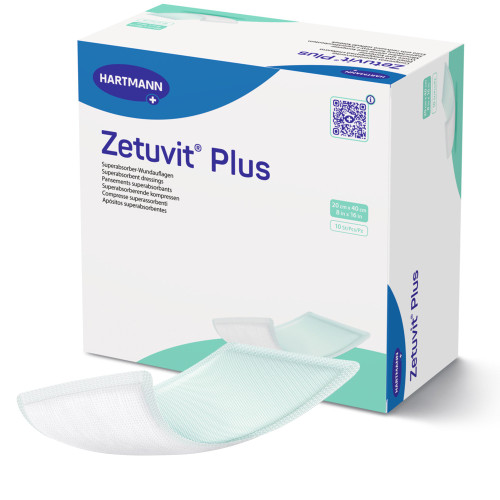 Zetuvit Plus Super Absorbent Dressing Without Adhesive 8 X 16 Inch Rectangle, 413715, Pack of 1