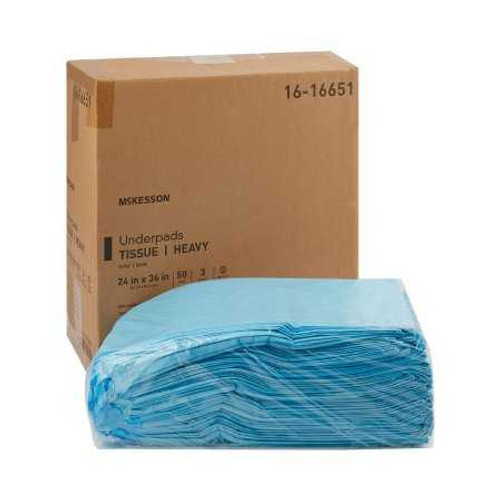 Procedure Underpad McKesson 24 W X 36 L Inch Blue NonSterile 16-16651 Case/150 140-1 MCK BRAND 494383_CS Procedure Underpad McKesson 24 W X 36 L Inch Blue NonSterile 16-16651 Case/150 140-1 MCK BRAND 494383_CS