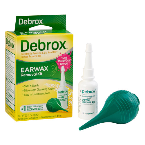 Ear Wax Remover Debrox 0.5 oz. Otic Drops 6.5% Strength Carbamide Peroxide Pack of 1
