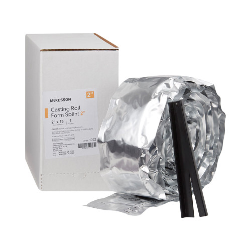 Padded Splint Roll McKesson 2 Inch x 15 Foot Fiberglass White 1302 Case of 2