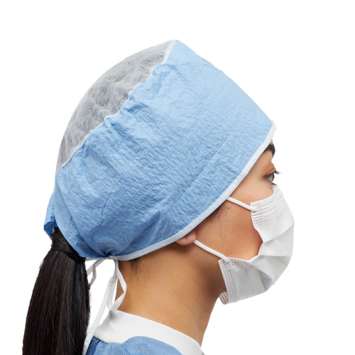 Surgeon Cap McKesson One Size, Blue Tie Closure 16-SC2 Case of 600