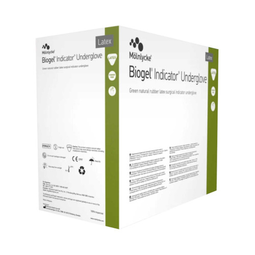 Underglove Biogel Indicator Size 8.5 Sterile Pair Latex Smooth Green 31285 Case/200 1012 Molnlycke 359960_CS Underglove Biogel Indicator Size 8.5 Sterile Pair Latex Smooth Green 31285 Case/200 1012 Molnlycke 359960_CS