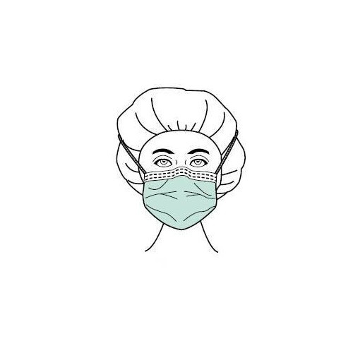 Surgical Mask Sensitive Skin Plus Pleated Tie Closure One Size White Nonsterile Adult 65 3130 Case of 300