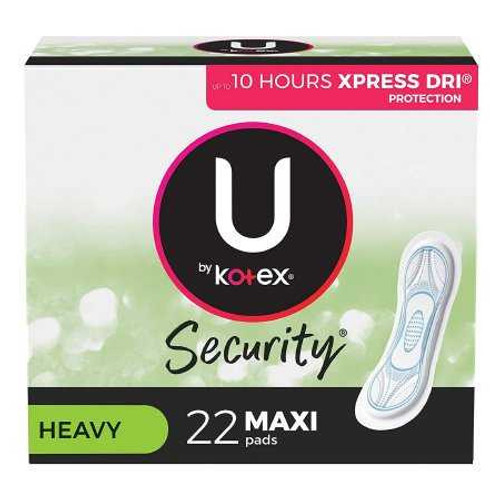 Feminine Pad U by Kotex Maxi Super Absorbency 03906 Case/176 16102 Kimberly Clark 988496_CS